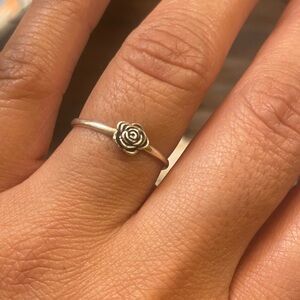 Silver Rose Ring